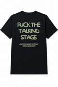 T-shirt noir OFFSHORE back print olive Fuck the talking stage are you going to Italy with me or not