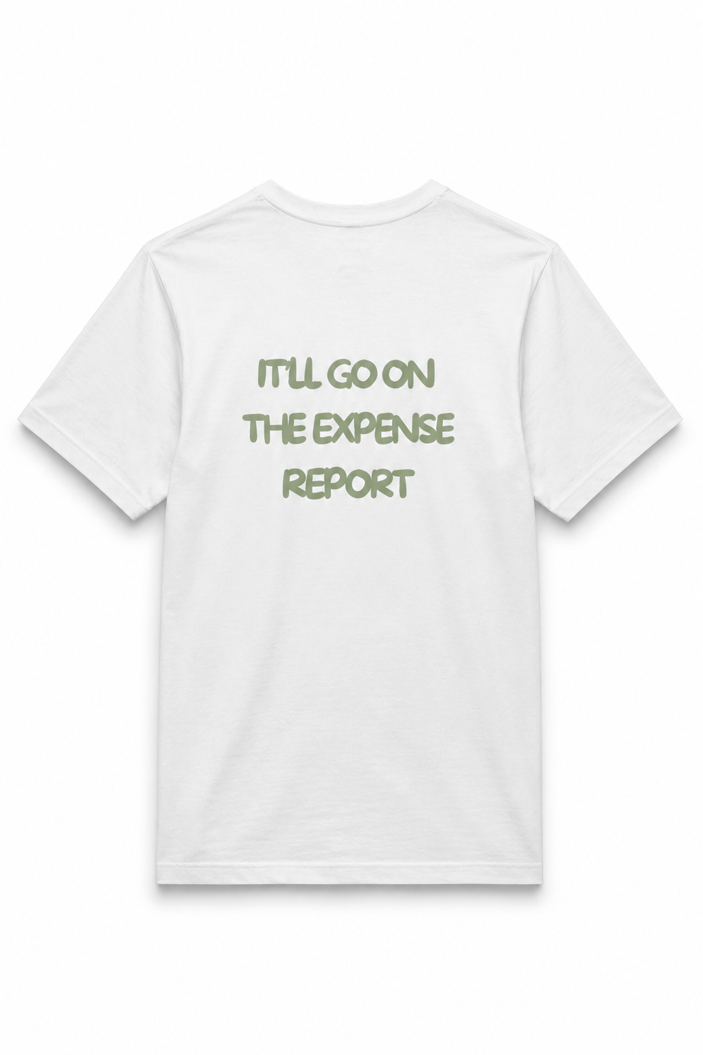 T-shirt blanc OFFSHORE back print olive It'll go on the expense report