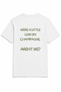 T-shirt blanc OFFSHORE back print olive We're a little low on champagne aren't we