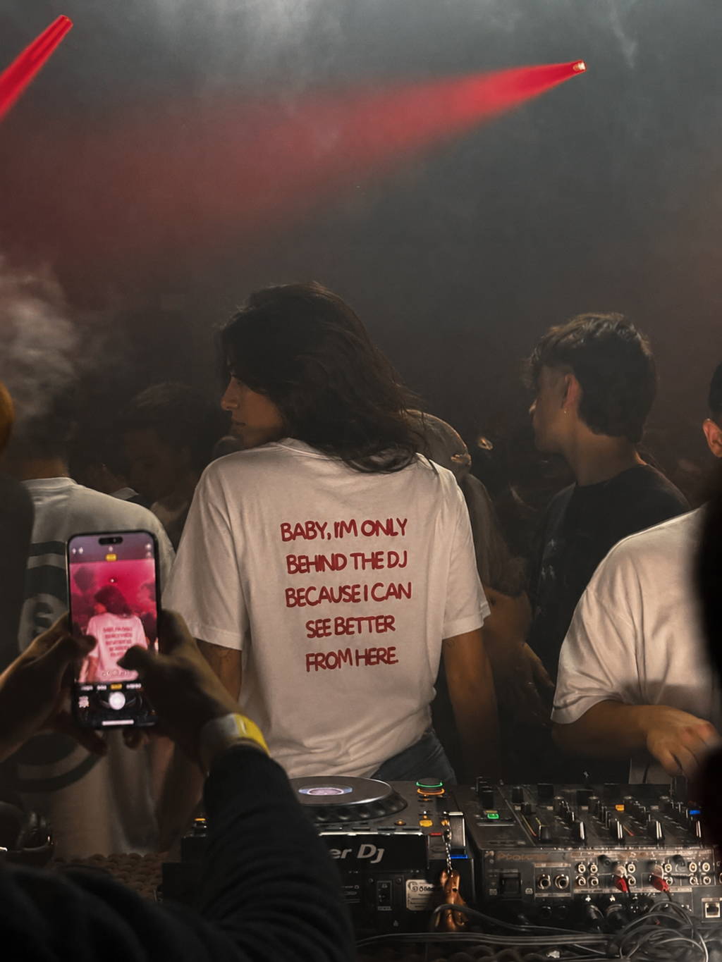 T-shirt blanc OFFSHORE print rouge Baby DJ lifestyle